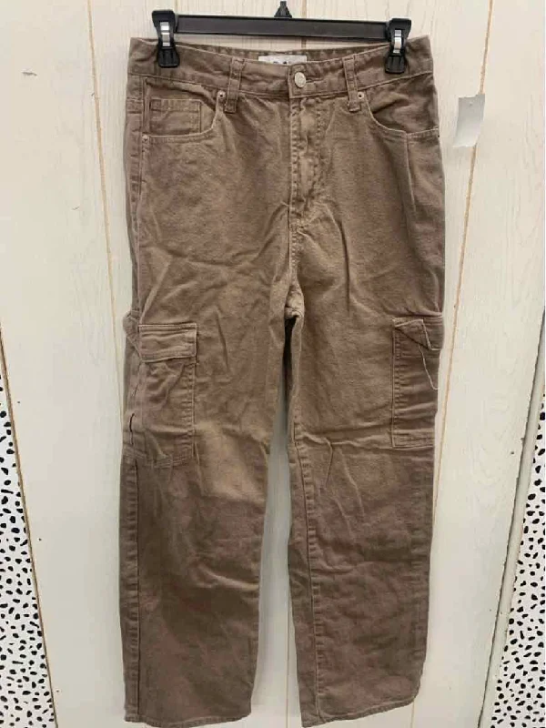 SONG Brown Womens Size 7/8 Pants Soft Stretch Pants