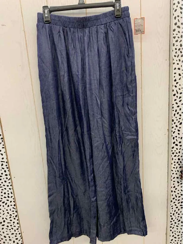 Blue Womens Size 8/10 Pants Elegant Palazzo Trousers