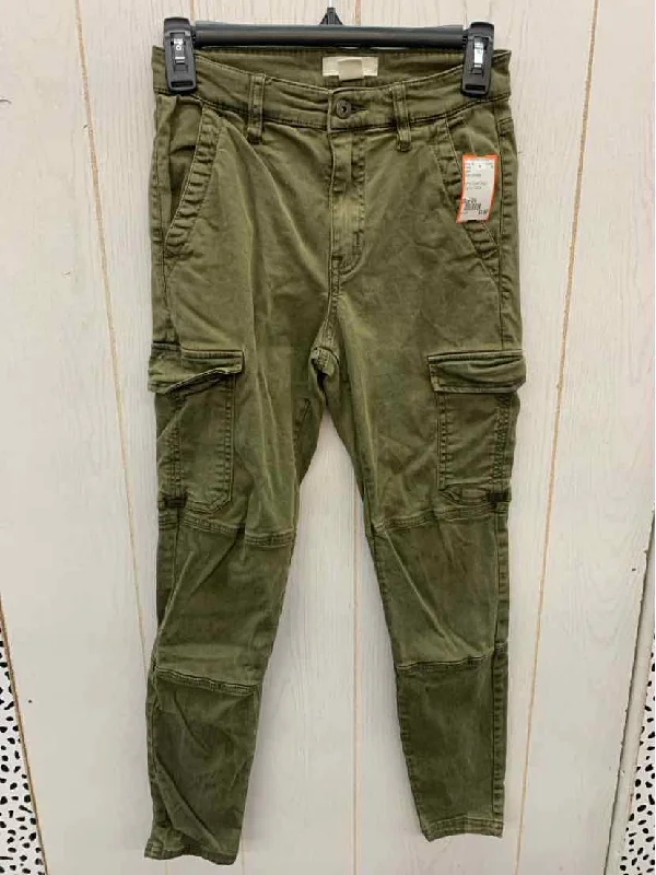 H&M Olive Womens Size 2/4 Pants Fashionable Sporty Pants