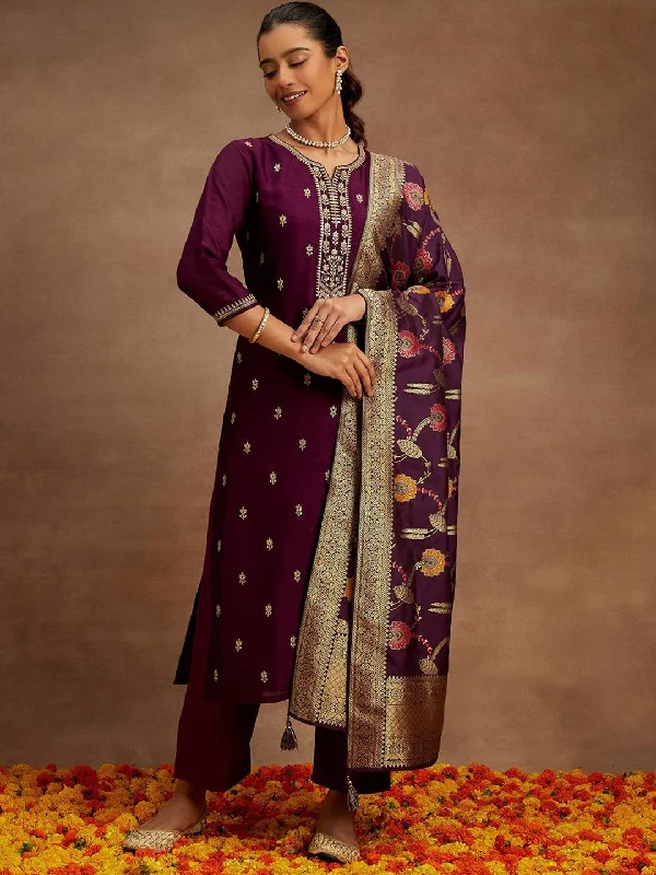 Women Party Wear Embroidery Worked Kurta With Pant And Duppata Set Fashionable Track Pants