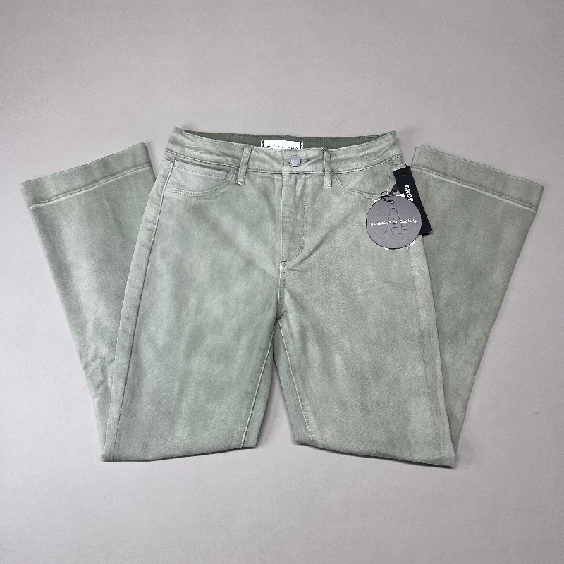 ARTICLES OF SOCIETY London Cropped Flare Pants In Lihue Women's Sz 26 Olive 5056CR-722 (New) Modern Skinny Pants