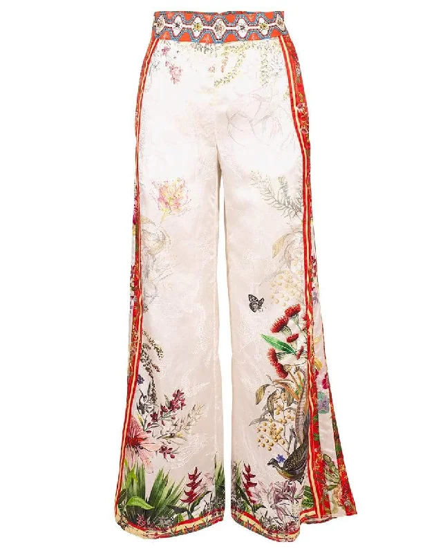 Faraway Tree Insert Side Panel Pant Lightweight Linen Pants