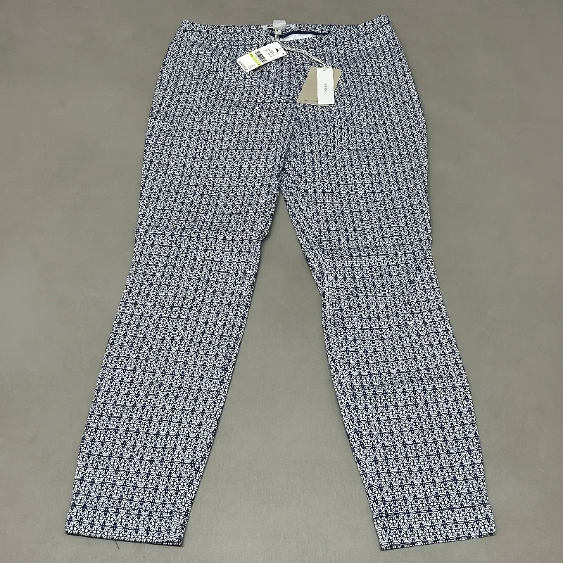 TOMMY BAHAMA Women's Geo in a Bottle Pant Island Navy Size 4 (New) Elegant Silk Pants