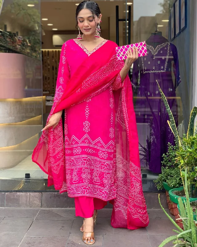 Women Party Wear Embroidery Worked Kurta With Pant And Duppata Set Trendy Velvet Pants