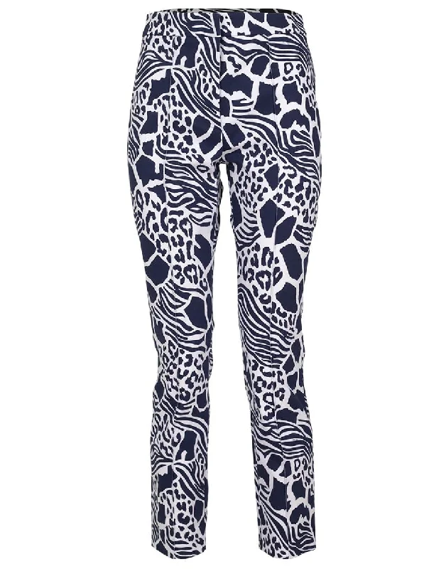 Print Twill Cigarette Pant Trendy Printed Pants