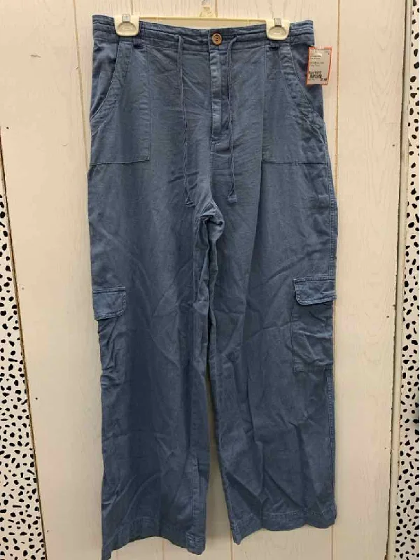 Sincerely Jules Blue Womens Size 10/12 Pants Relaxed High-Waist Trousers
