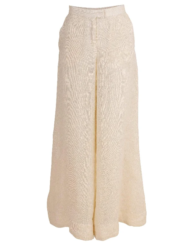 Linen Wide Leg Pant High-Waist Jeans