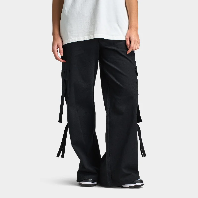 Playboy Women's Bunny Cargo Pants / Black High-Waist Yoga Pants