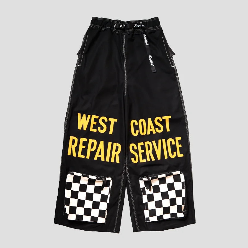 CANVAS WEAST COAST REPAIR-MAN PANTS (CHECKER) Comfy High-Waist Jeans