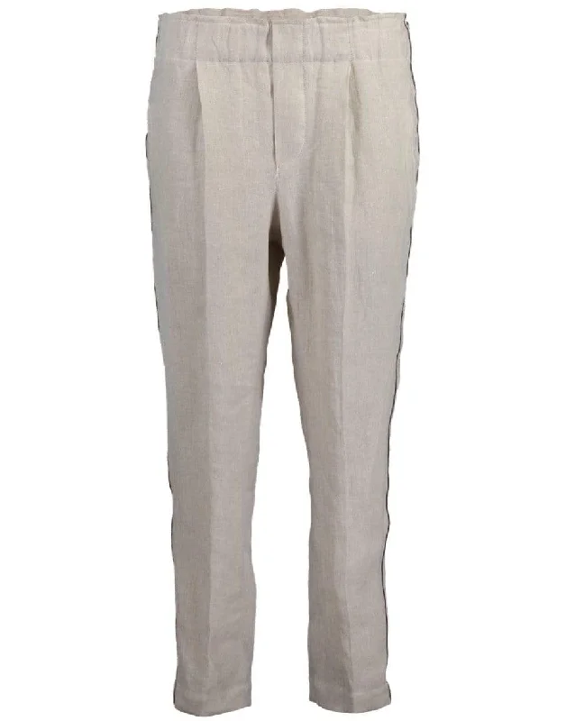 Mini Paperbag Waist Pull On Pant Comfortable Pleated Pants