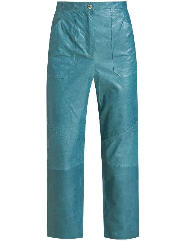 Enrica Leather Pant Stylish Paperbag Waist Pants