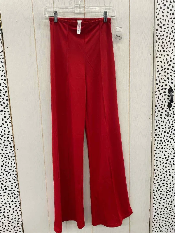 Red Womens Size 6 Pants Stylish Harem Pants