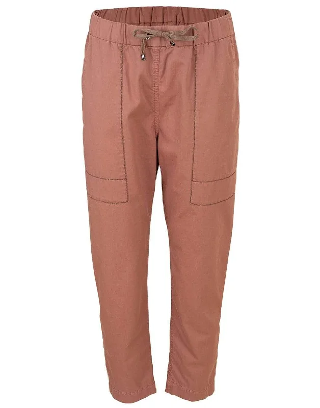 Garment Dye Drawstring Jogger Pant Elegant Palazzo Trousers