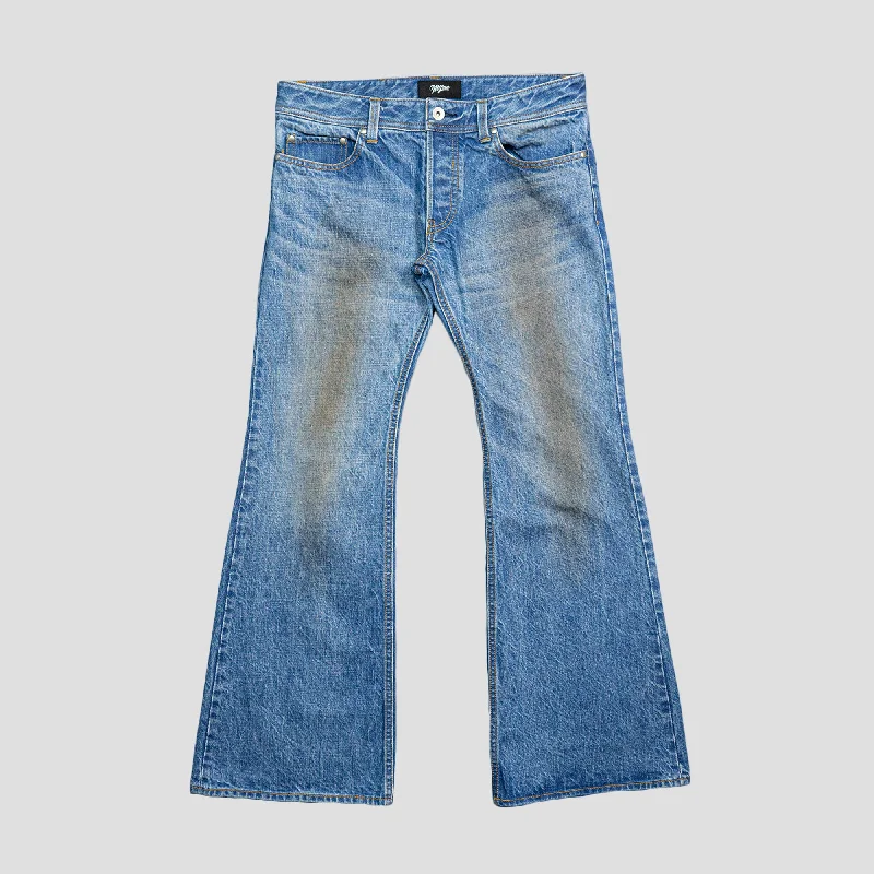 FLARE DENIM PANTS Chic Checkered Pants