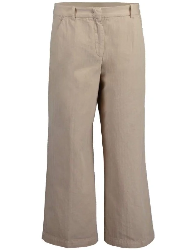 Cotton Linen Cropped Pant Casual Lounge Pants