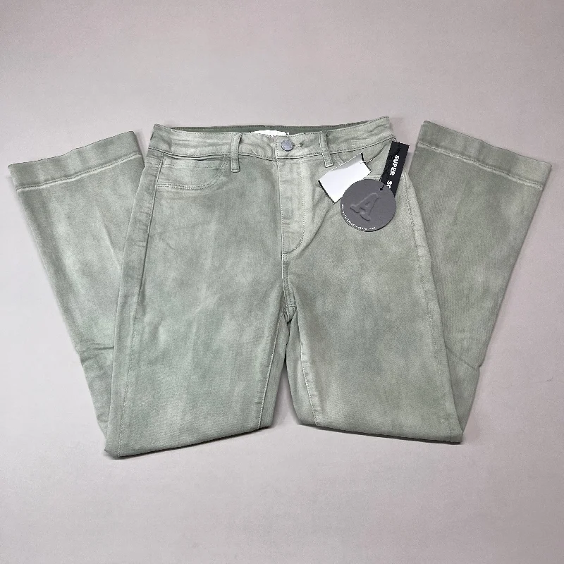 ARTICLES OF SOCIETY London Cropped Flare Pants In Lihue Women's Sz 27 Olive 5056CR-722 (New) Formal Wide-Leg Pants
