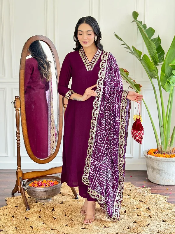 Women Party Wear Embroidery Worked Kurta With Pant And Duppata Set Trendy Work Pants
