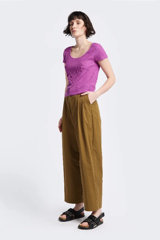 Interim Pant Olive Brown Elegant Trouser Pants