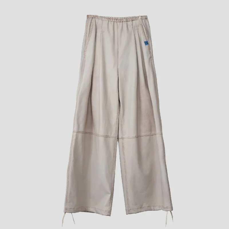 SYNTHETIC LEATHER PANTS Formal Wide-Leg Pants