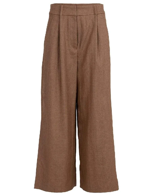 Calf Slit Cropped Pant Comfortable Denim Leggings