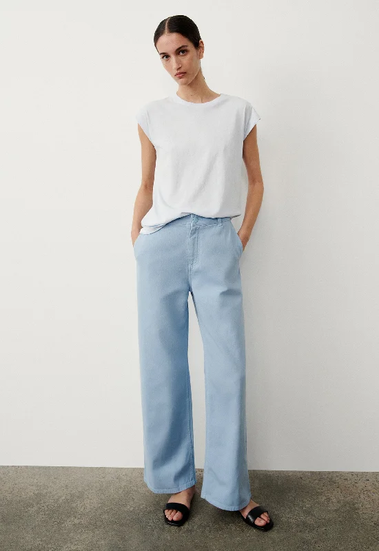 Derby Pant - Pale Blue Denim Cozy Knit Pants