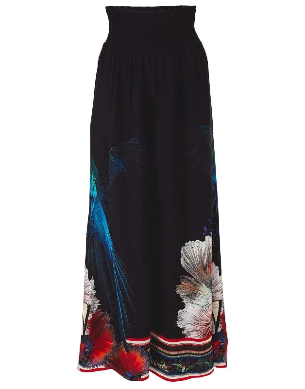 Night Flight Shirred Waist Pant Trendy Printed Pants