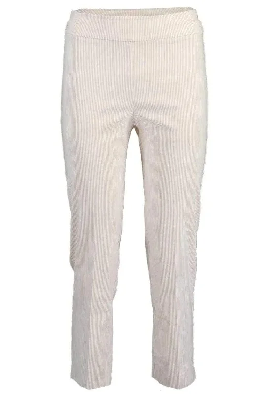 Seersucker Skinny Cropped Pant Casual Drawstring Pants