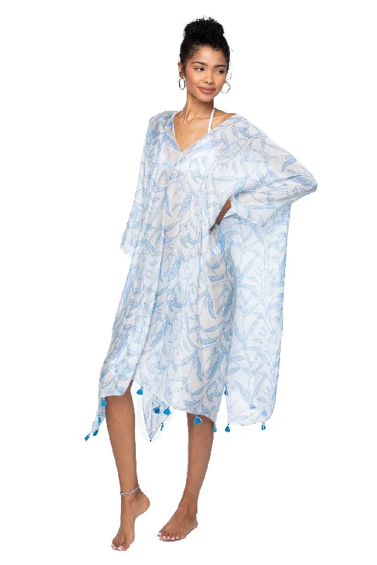 Fresh Breeze V-Neck Dress in Blue