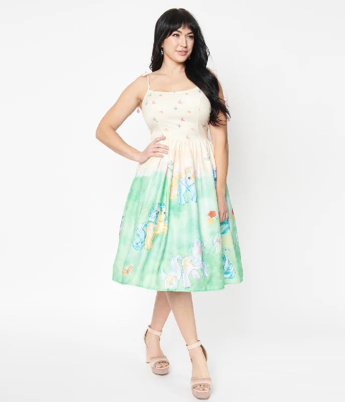 Unique Vintage x My Little Pony - Butterfly Catchers Bobbie Swing Dress
