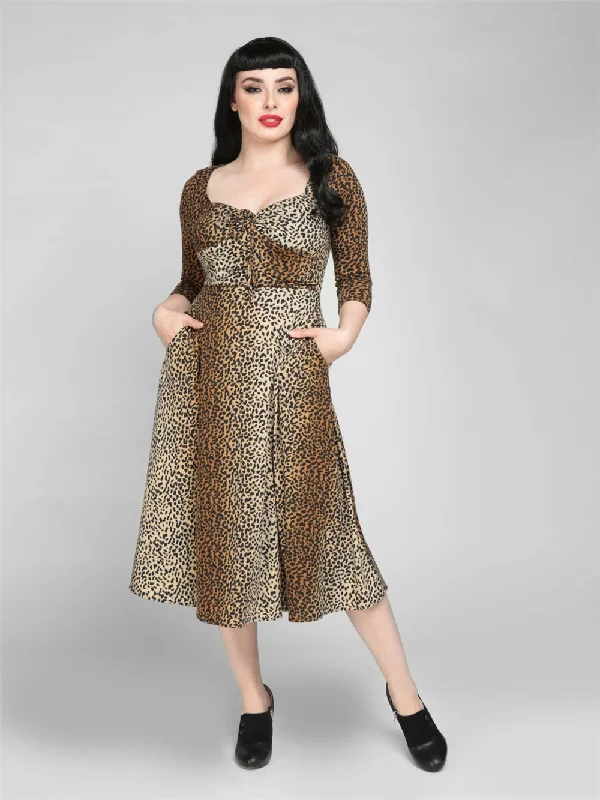 Collectif Minda Leopard Swing Dress