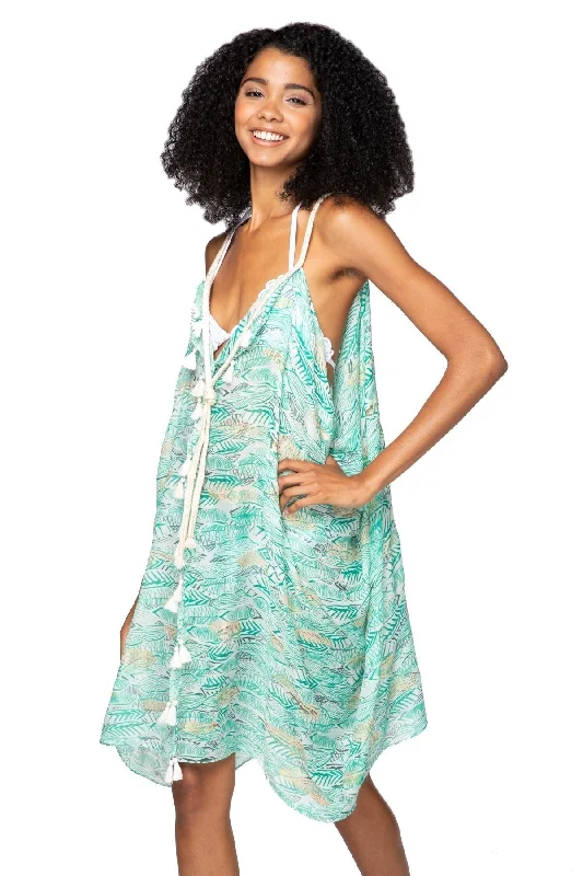 Rita Reversible Dress in Golden Leaf print