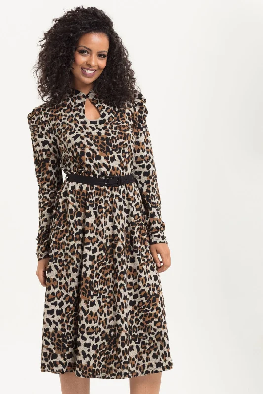 Voodoo Vixen Dita Leopard Print Dress
