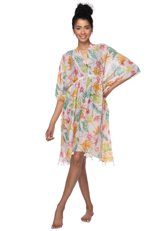 Colorful Spring Isle Dress in Pink