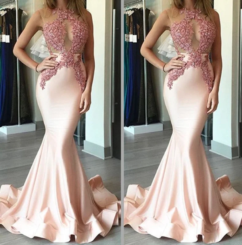 pink evening dresses long mermaid lace appliqué beaded halter sexy formal dress evening gown 2020 pink evening dresses long mermaid lace appliqué beaded halter sexy formal dress evening gown 2020