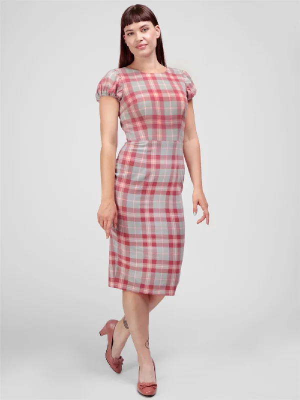 Collectif Demira Princess Check Pencil Dress