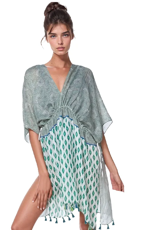 Vacation Melody Green Print in  Isle Dress