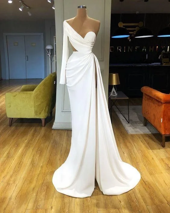 white Prom Dresses, Prom dress  C1503