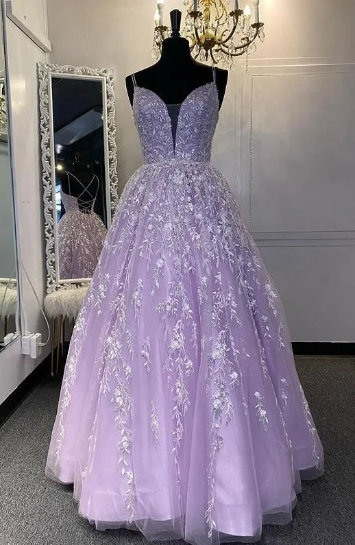 Sparkly Lace Long Prom Dress,Pageant Dress C1900