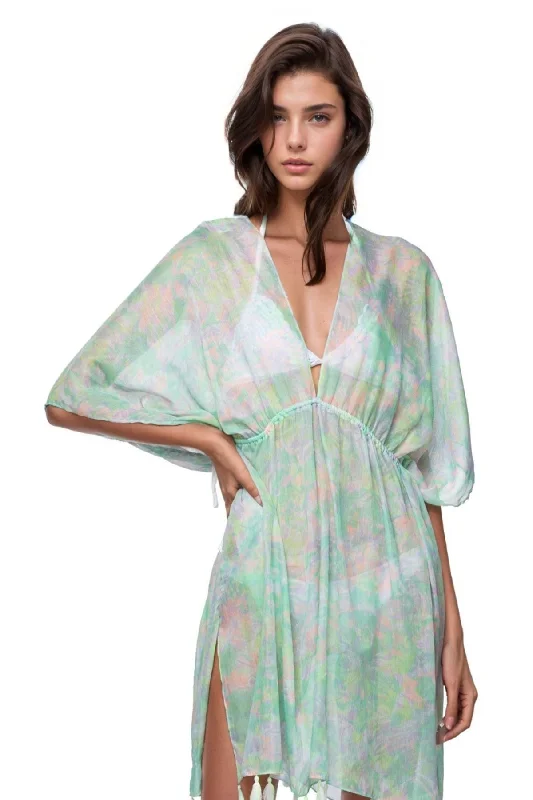Fern &  Floral Print Isle Coverup Dress