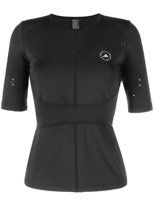 by Stella McCartney TruePurpose logo-print training T-shirt Chenille Blend Fleece Blend Nylon Blend
