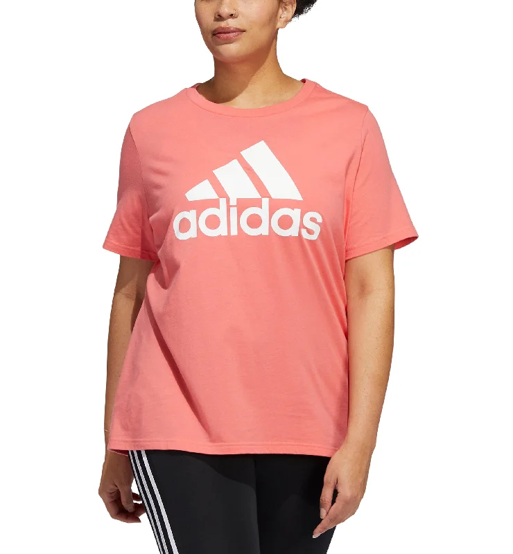Adidas Plus Size Cotton Logo T-Shirt Polka Dot Checkered Tartan