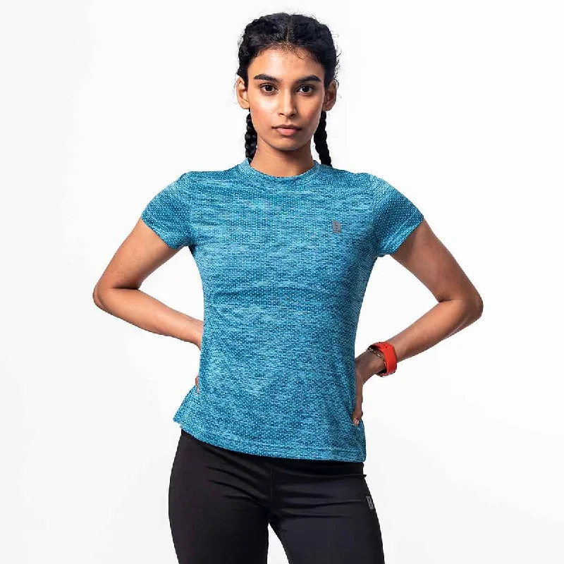 Boost Tee Women - Blue Marine Graphic Embroidered Appliqued