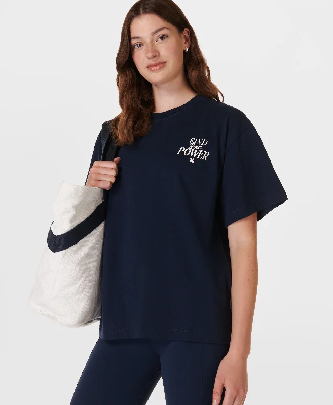 Find Your Power T-shirt Sb9836 Navy-Blue Anti-Pilling Machine Wash Handmade
