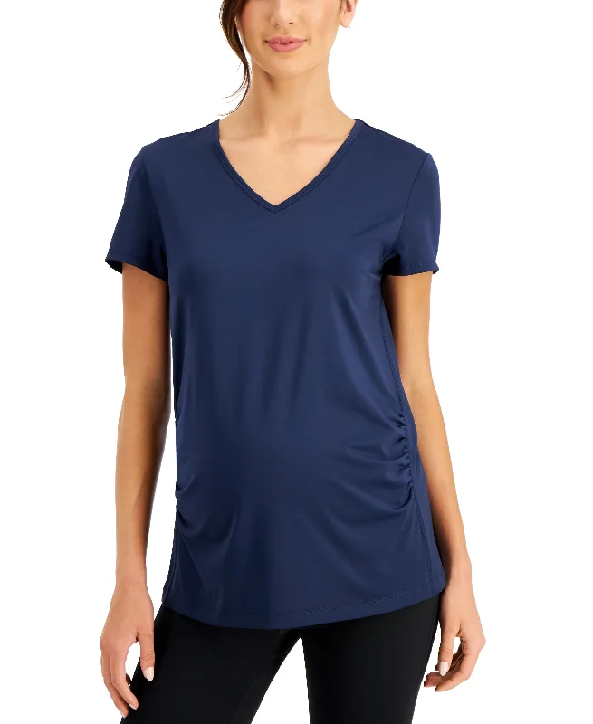 ID Ideology Maternity T-Shirt Ribbed Striped Patterned