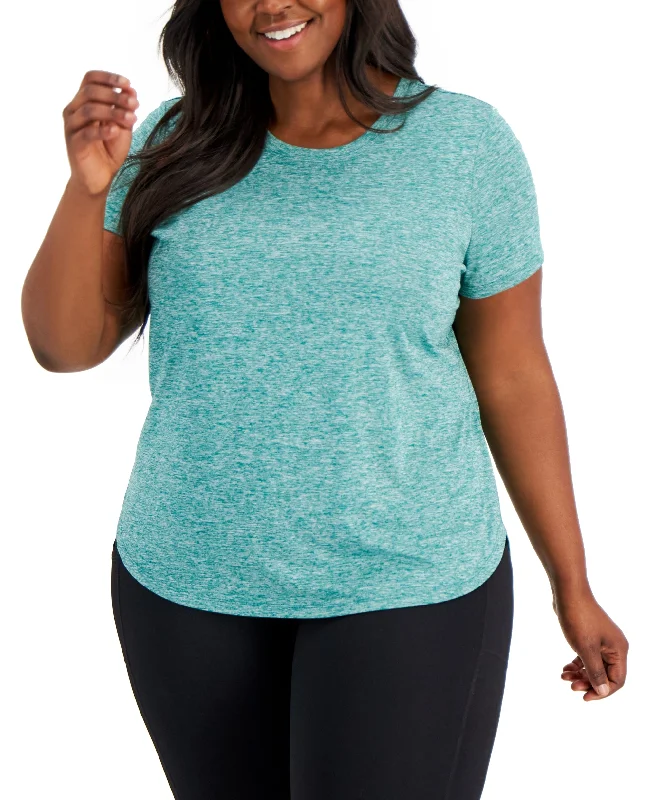ID Ideology Plus Crewneck T-Shirt Spandex Blend Rayon Blend Denim Blend