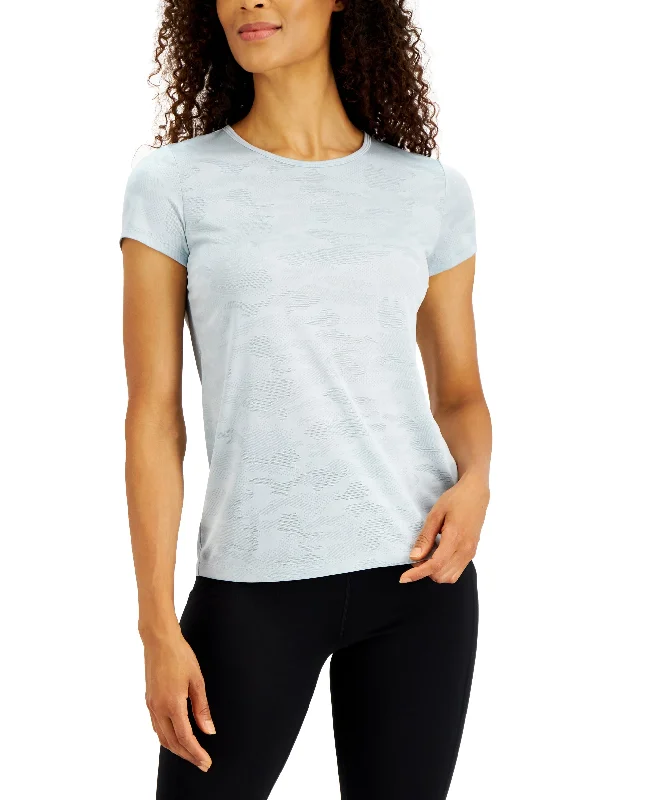 ID Ideology Womens Camo Jacquard T-Shirt Layered Multi-layer Single Layer