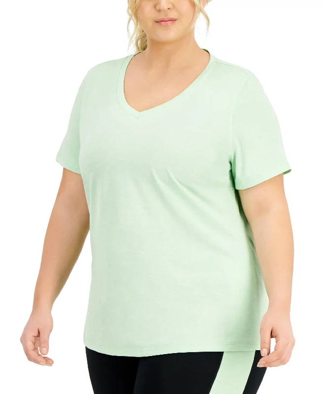 ID Ideology Womens Essentials Rapidry Heathered Performance T-Shirt Fleece Nylon Spandex