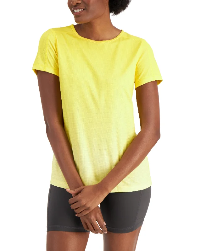 ID Ideology Womens Sunset Mesh T-Shirt Zippered Front Buttoned Front Snap Front