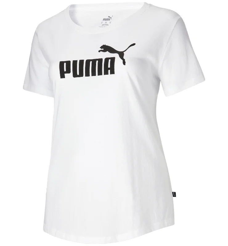 Puma Plus Size Logo T-Shirt Zippered Front Buttoned Front Snap Front