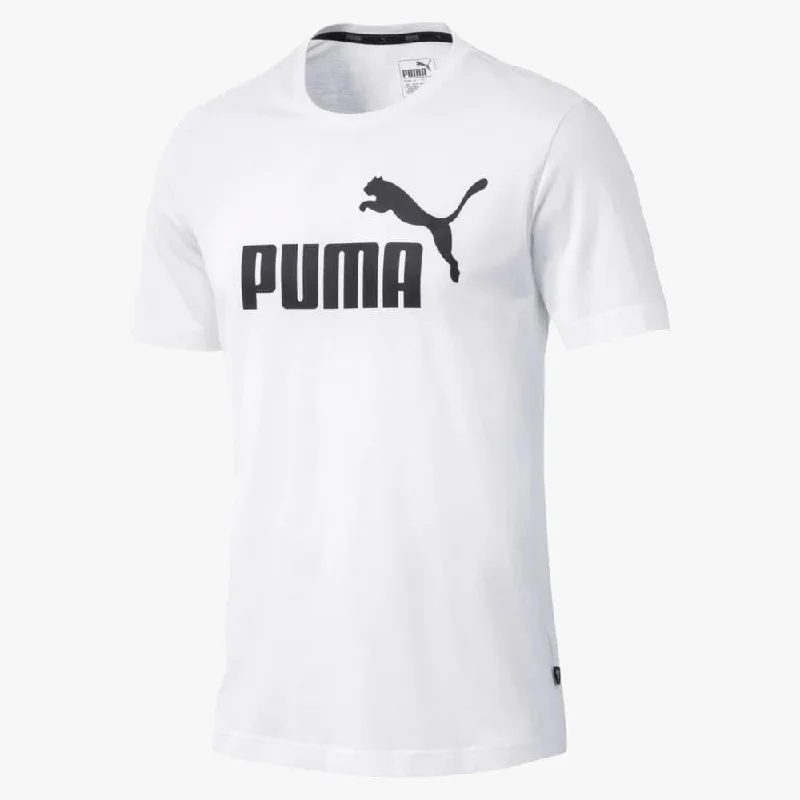 Puma Womens Ess Logo Short Sleeve Tee White Handmade Hand-knitted Hand-woven